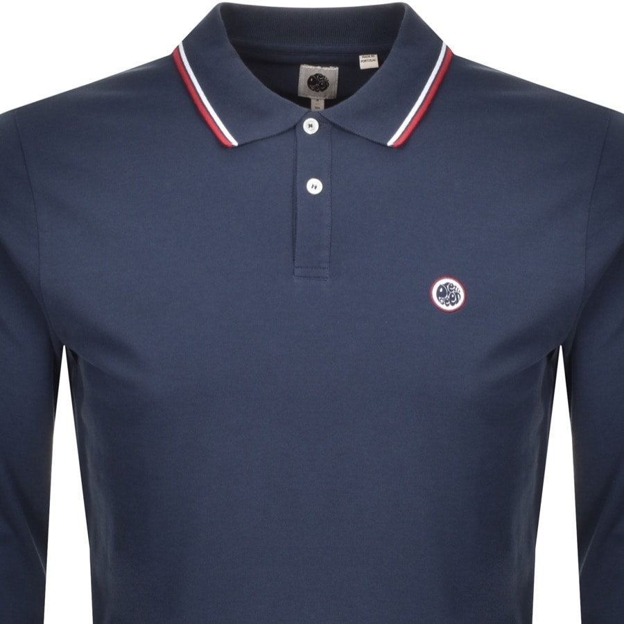 Alternative Image for ProductPretty Green Barton Long Sleeve Polo Shirt Navy2